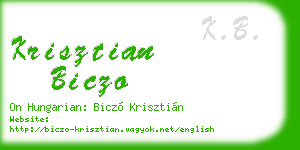 krisztian biczo business card