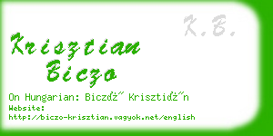 krisztian biczo business card